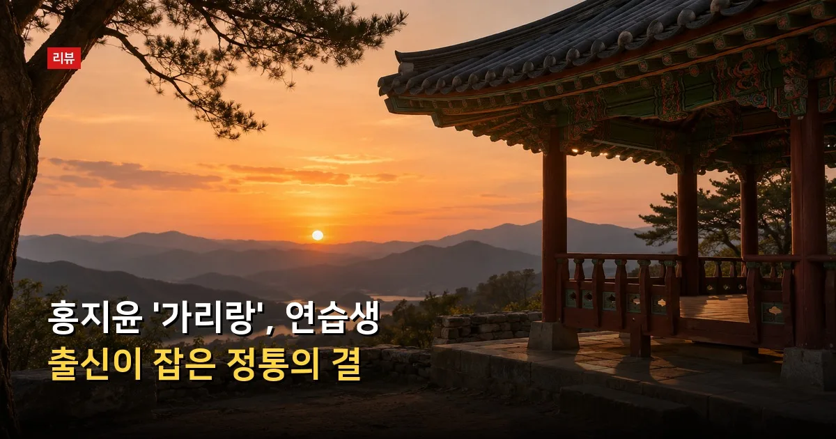 홍지윤 '가리랑', 연습생 출신이 잡은 정통의 결 — 기사 내용을 나타낸 그림