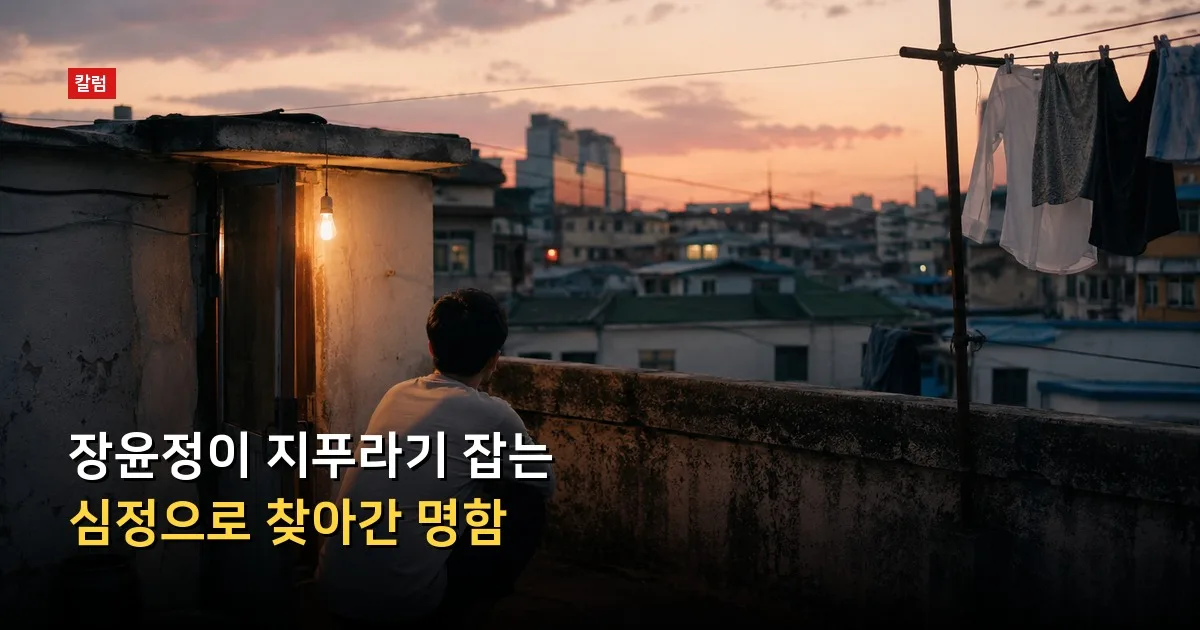 장윤정이 지푸라기 잡는 심정으로 찾아간 명함 — 기사 내용을 나타낸 그림